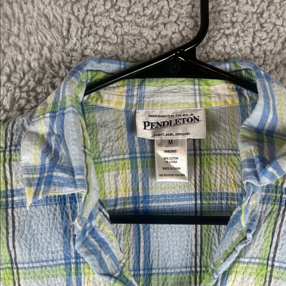 Pendleton Long Sleeve Collared Button Down Plaid … - image 4